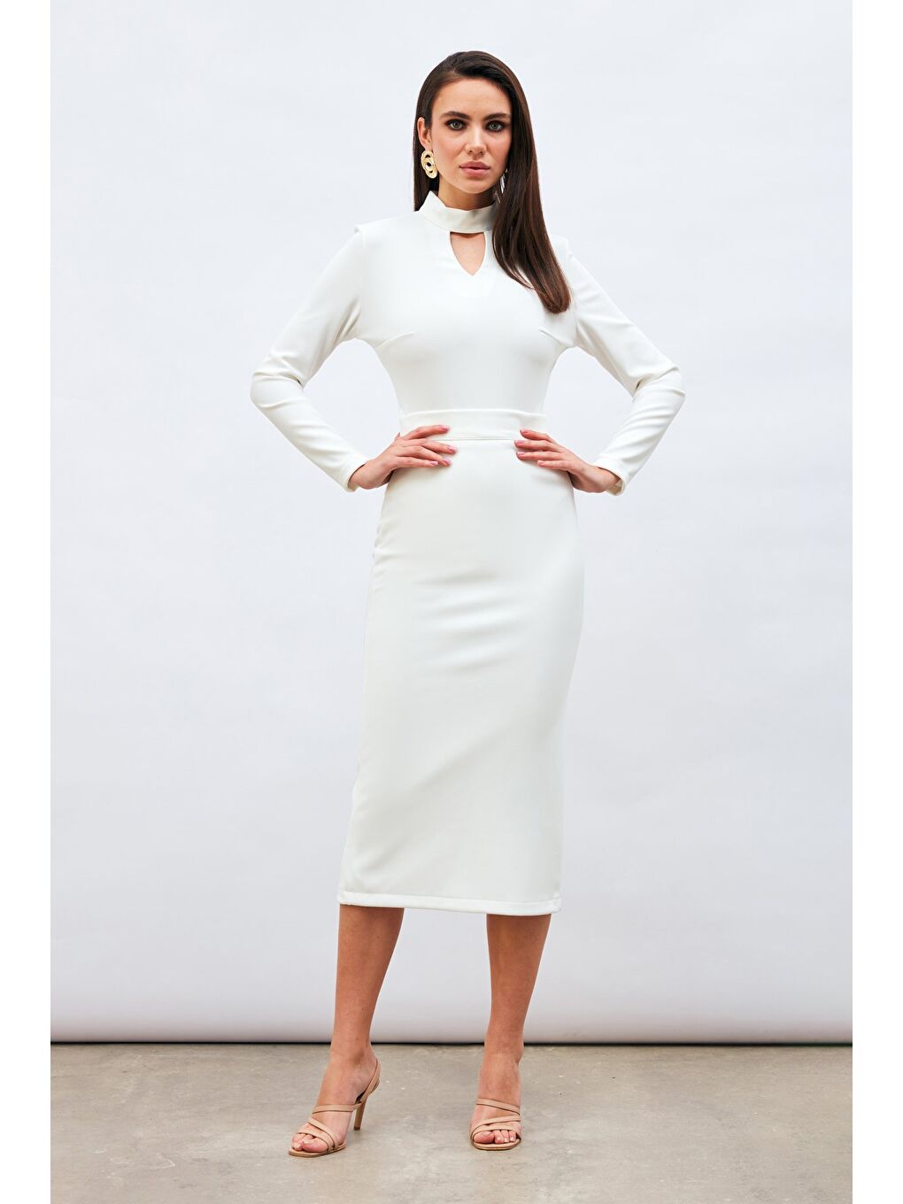 Midi Boy Kalem Etek - Ekru-1