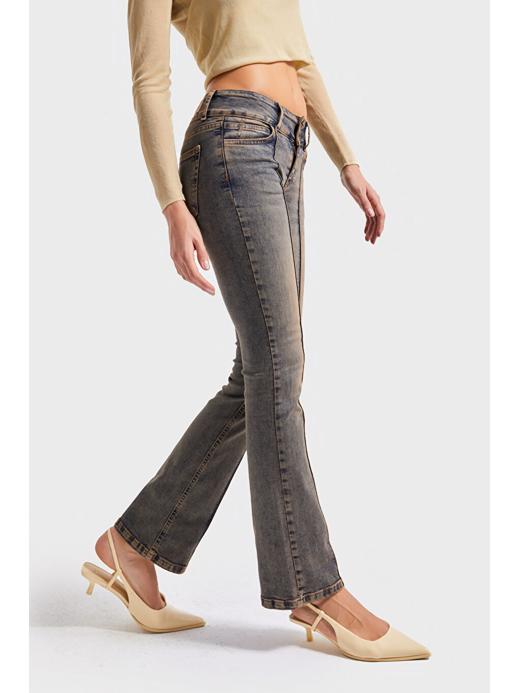 Mavi Kadın T.Kot Rengi 4w5-32 Bootcut Midrise Orta Bel Esnek Elastan Kumaş Denim Jean-3