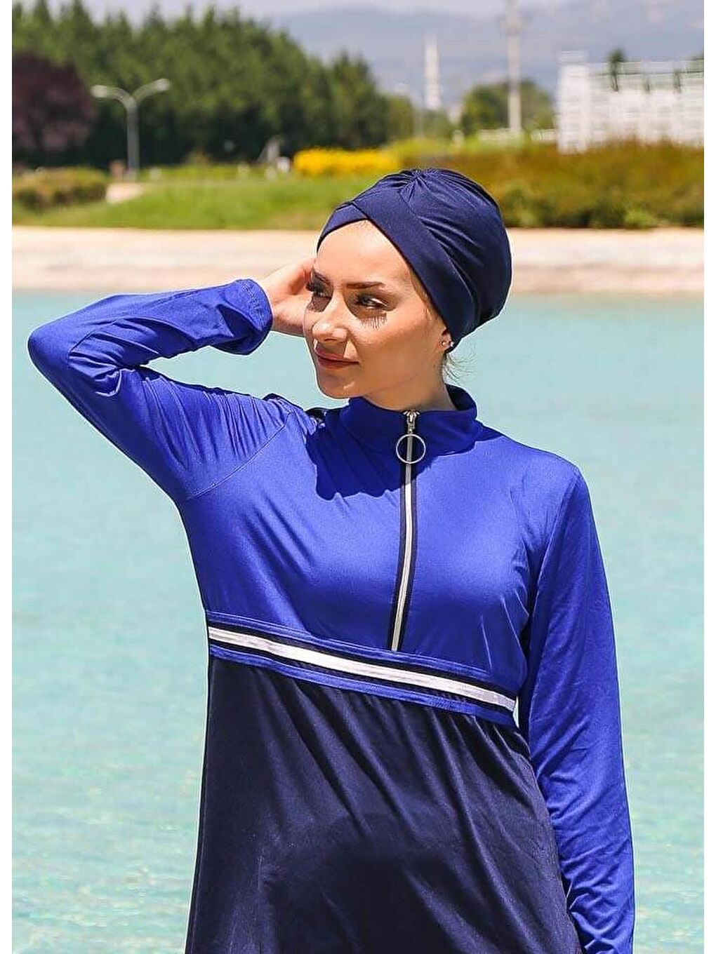 Marina Lacivert Çapraz Detaylı Deniz Bonesi B2103