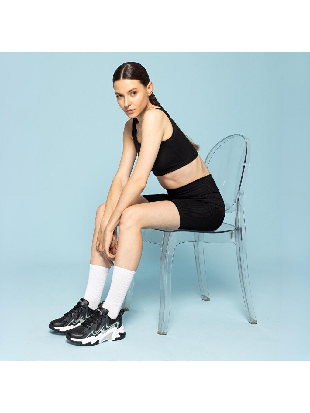 Siyah Elevate Harmony Kadın Bağcıklı SİYAH Günlük Ayakkabı-2