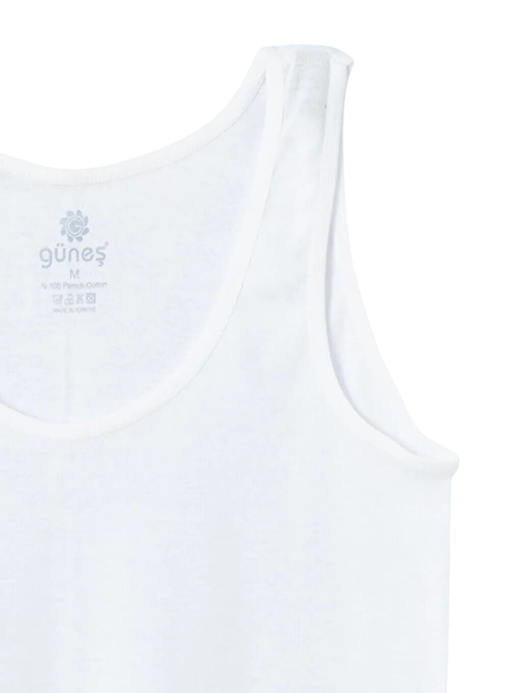 Beyaz 3'Lü Geniş Askı Kadın Atlet-3