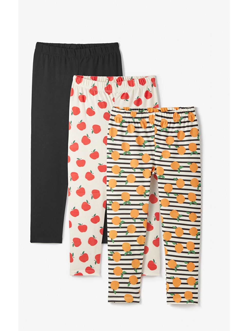 Ekru Kız Cocuk 3'lü Tayt