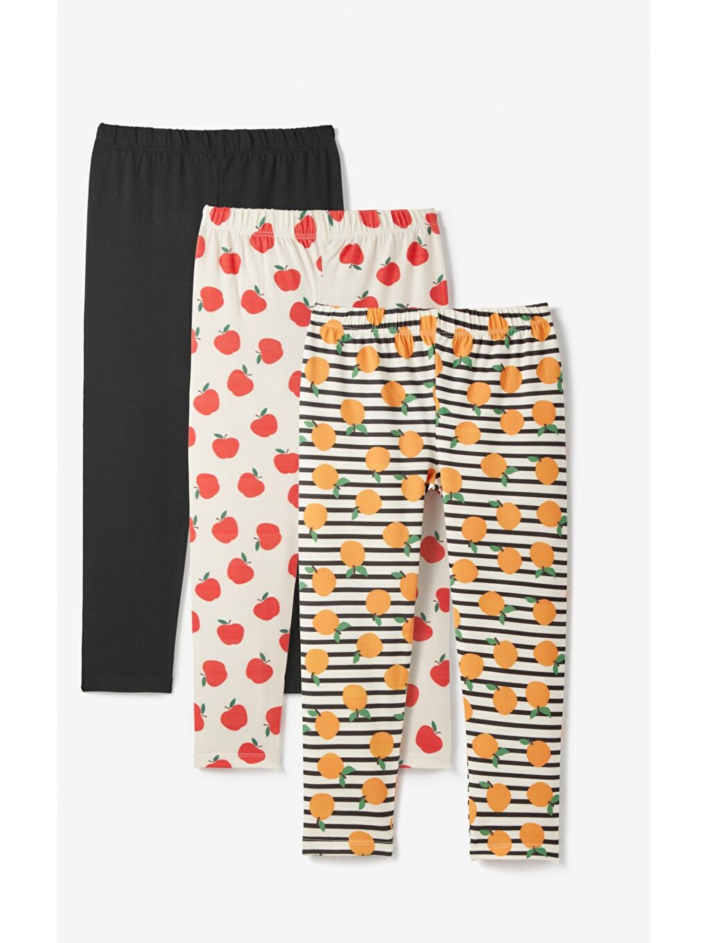 Ekru Kız Cocuk 3'lü Tayt-1