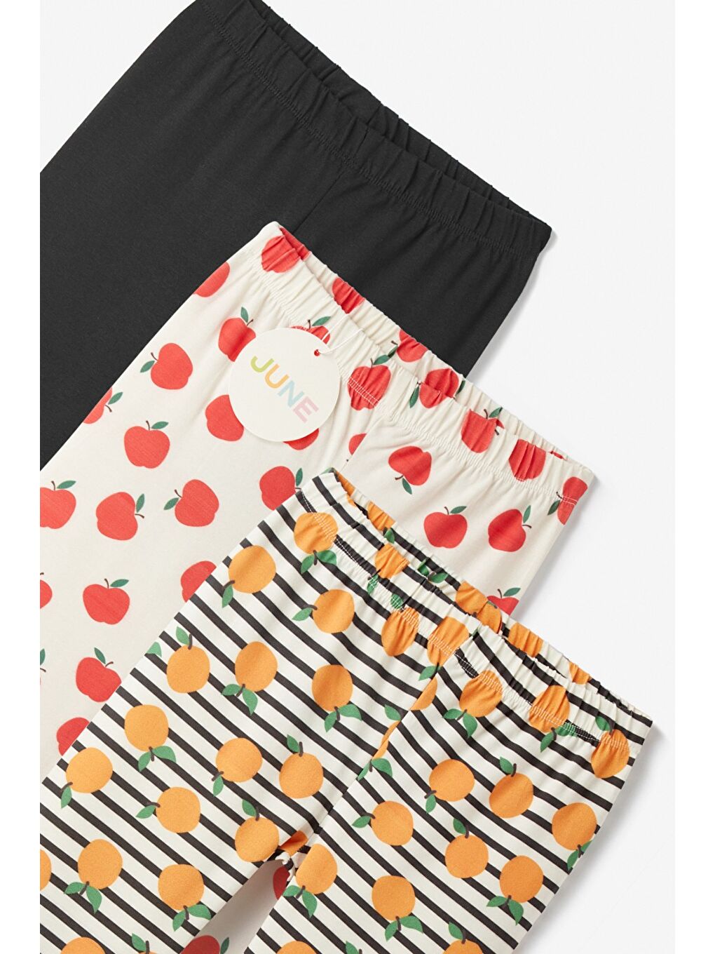 Ekru Kız Cocuk 3'lü Tayt-3