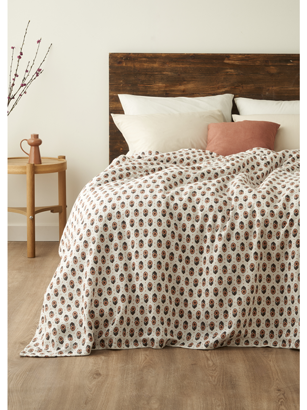 Karışık Jane Pamuklu Tek Kişilik Baskılı Pike (150x220 cm)-1