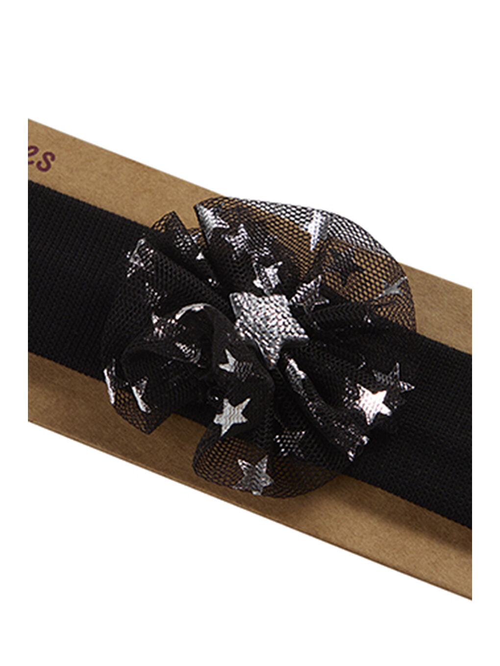 Kız Çocuk Tül Detaylı Saç Bandı Siyah-Mor-5