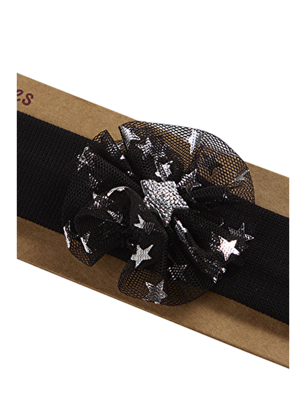 Kız Çocuk Tül Detaylı Saç Bandı Siyah-Mor-6