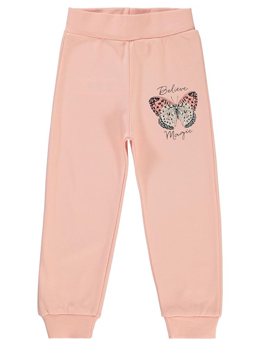 Pembe Girls Kelebek Baskılı 2-5 Yaş Eşofman Altı
