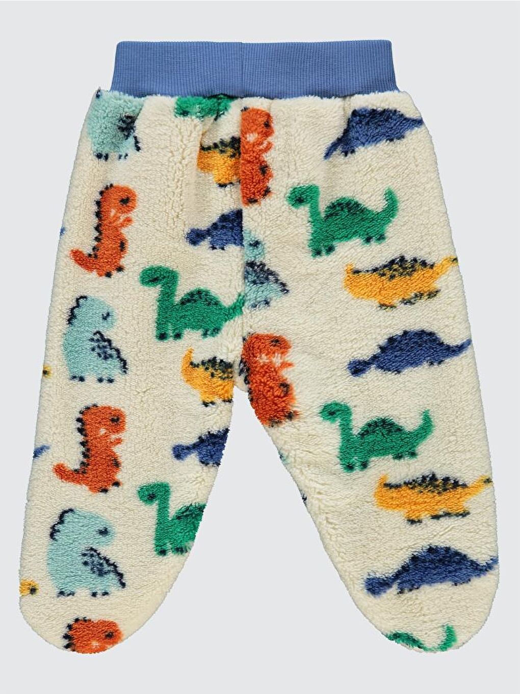 Ekru Baby Dinozor Empirmeli Patikli 6-18 Ay Eşofman Altı