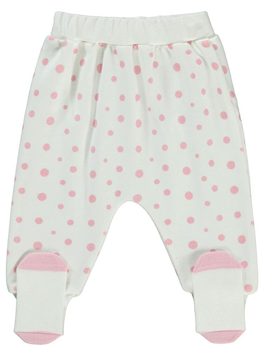 Ekru Baby Puan Baskılı 1-6 Ay Tek Alt Bebe-1