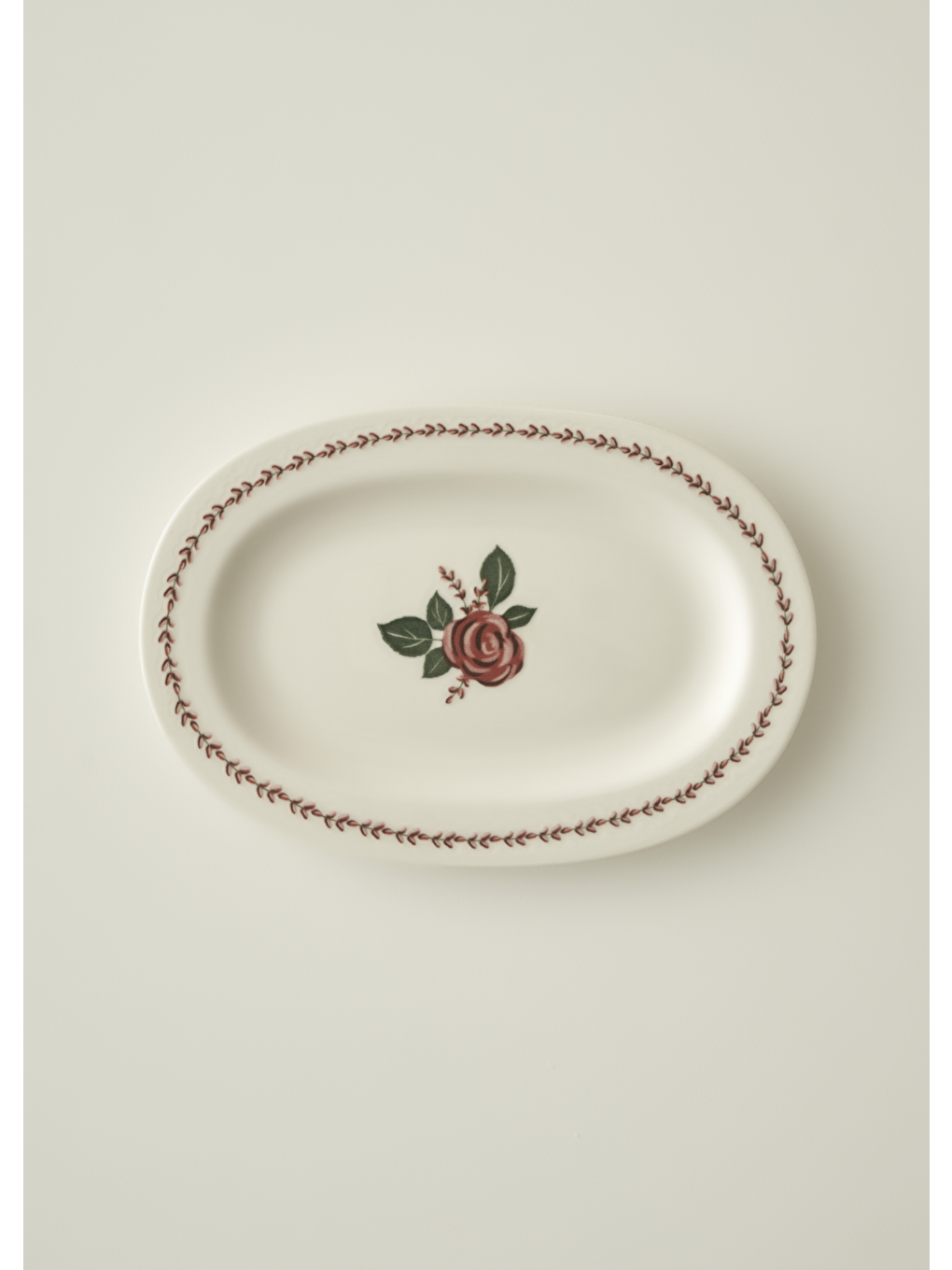Karışık Rose Porselen Sunum Tabağı (25 Cm)
