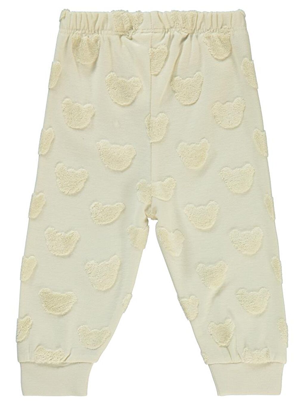 Bej Baby Kabartmalı Ayıcık Baskılı 6-18 Ay Tek Alt Bebe