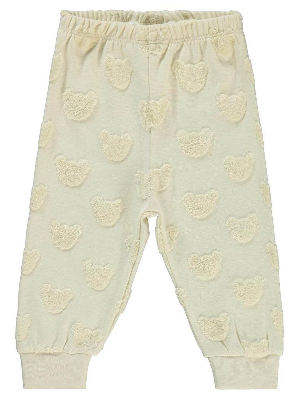 Bej Baby Kabartmalı Ayıcık Baskılı 6-18 Ay Tek Alt Bebe-1