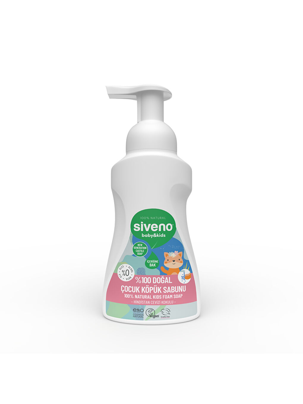 %100 Doğal Çocuk Köpük Kastil Sabun Zeytinyağlı Yoğun Nemlendirici Arındırıcı Bitkisel Vegan 250 ml-5