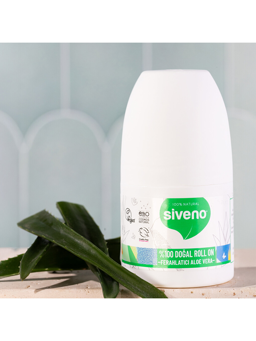 %100 Doğal Roll-On Aloe Vera Deodorant Ter Kokusu Önleyici Bitkisel Lekesiz Vegan 50 ml-1