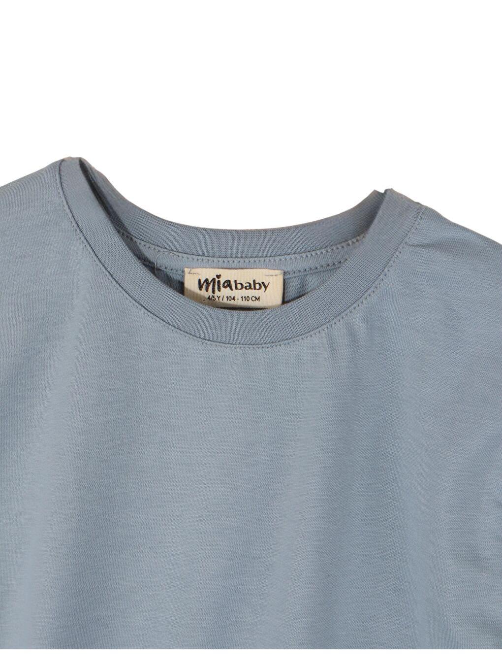 Mavi Unisex Basic Baskısız Tişört-2