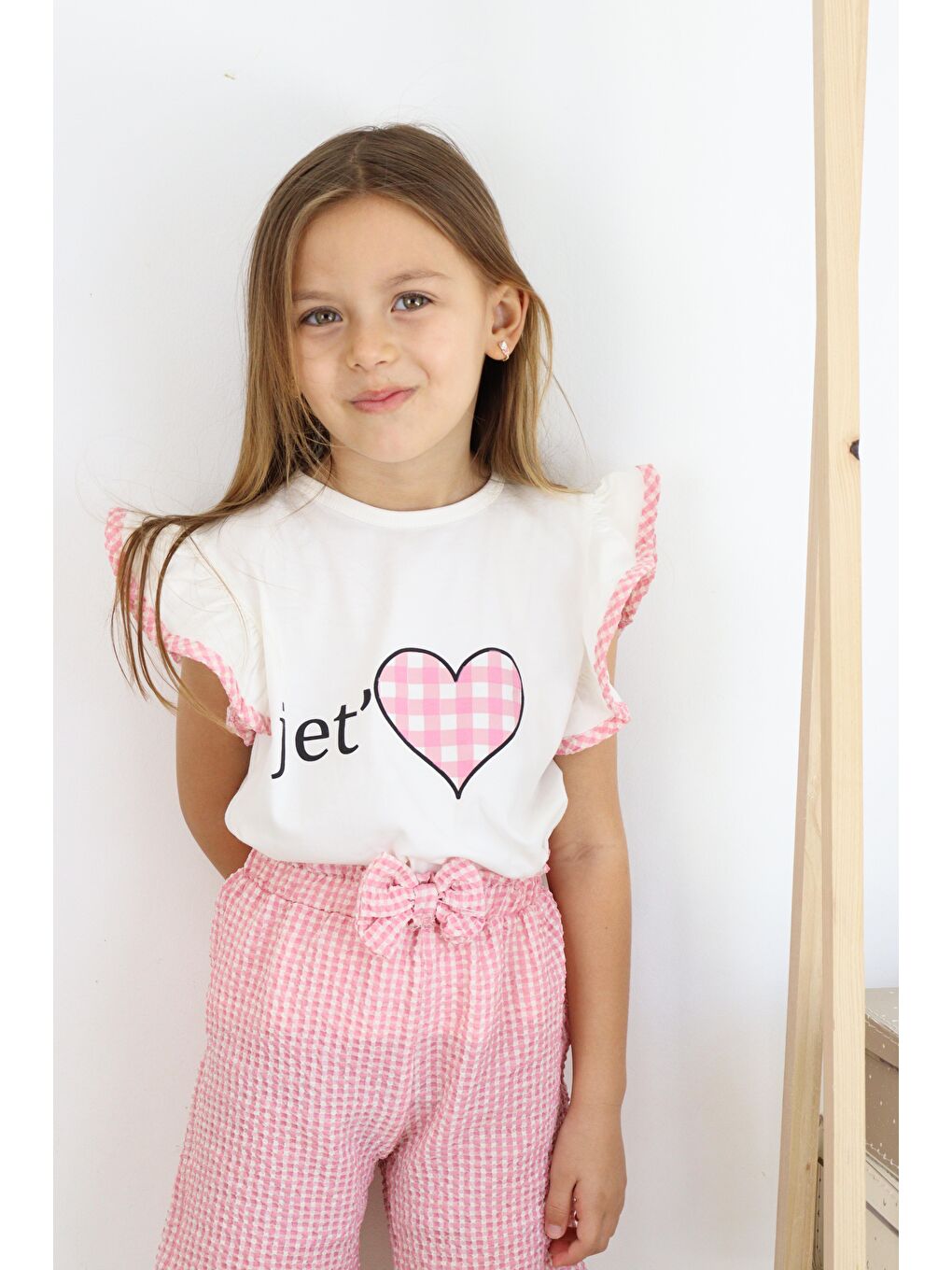 Pembe Jet Love Baskılı İkili Takım-3