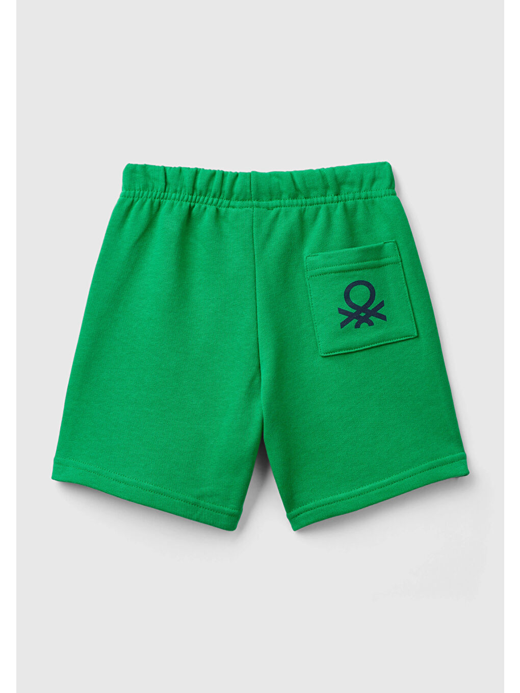 Erkek Çocuk Yeşil Arka Cebi Logolu Sweat Şort-1