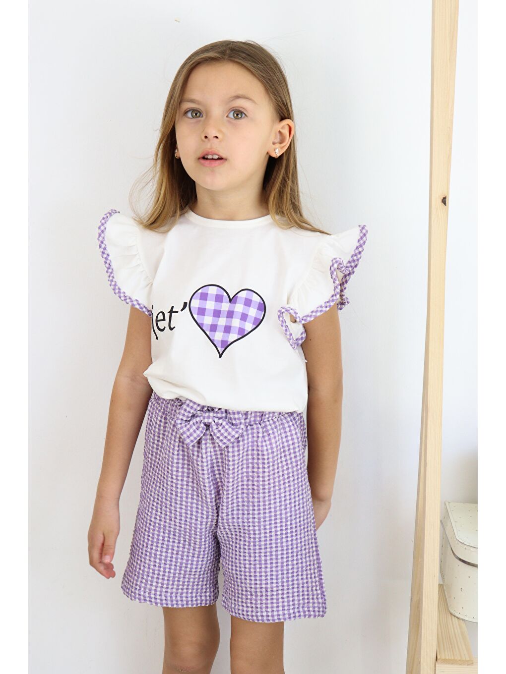 Mor Jet Love Baskılı İkili Takım-2