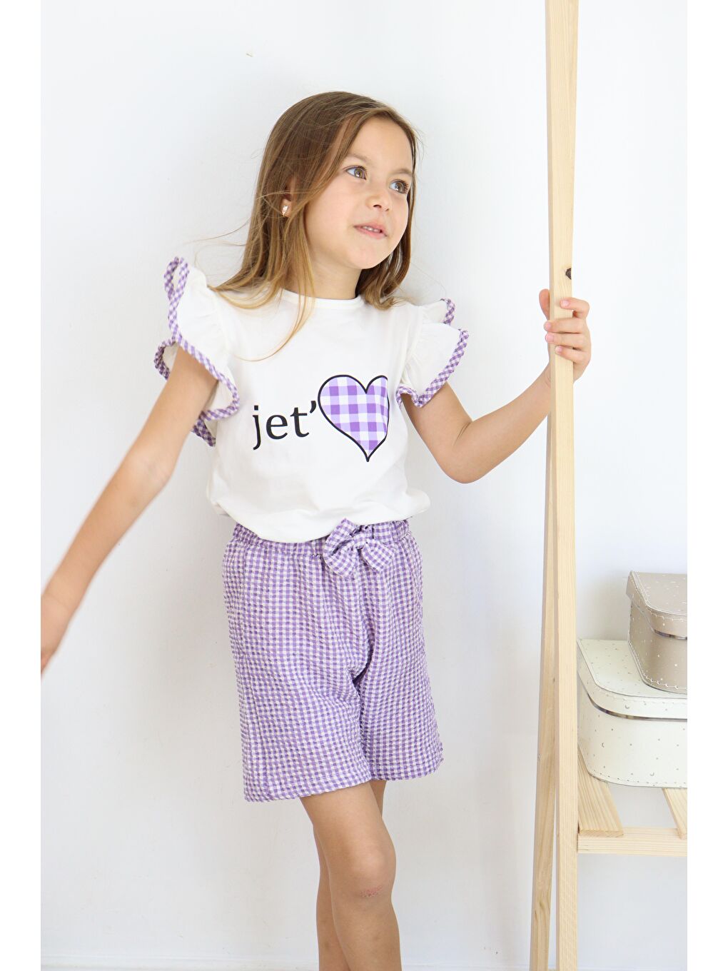 Mor Jet Love Baskılı İkili Takım-3