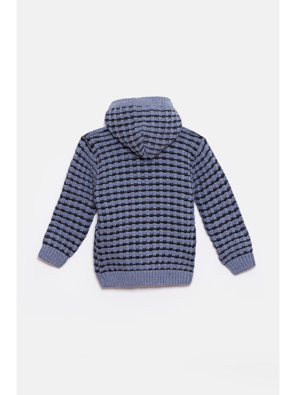 Siyah Kürk Detaylı Triko Erkek Bebek Hırka-1