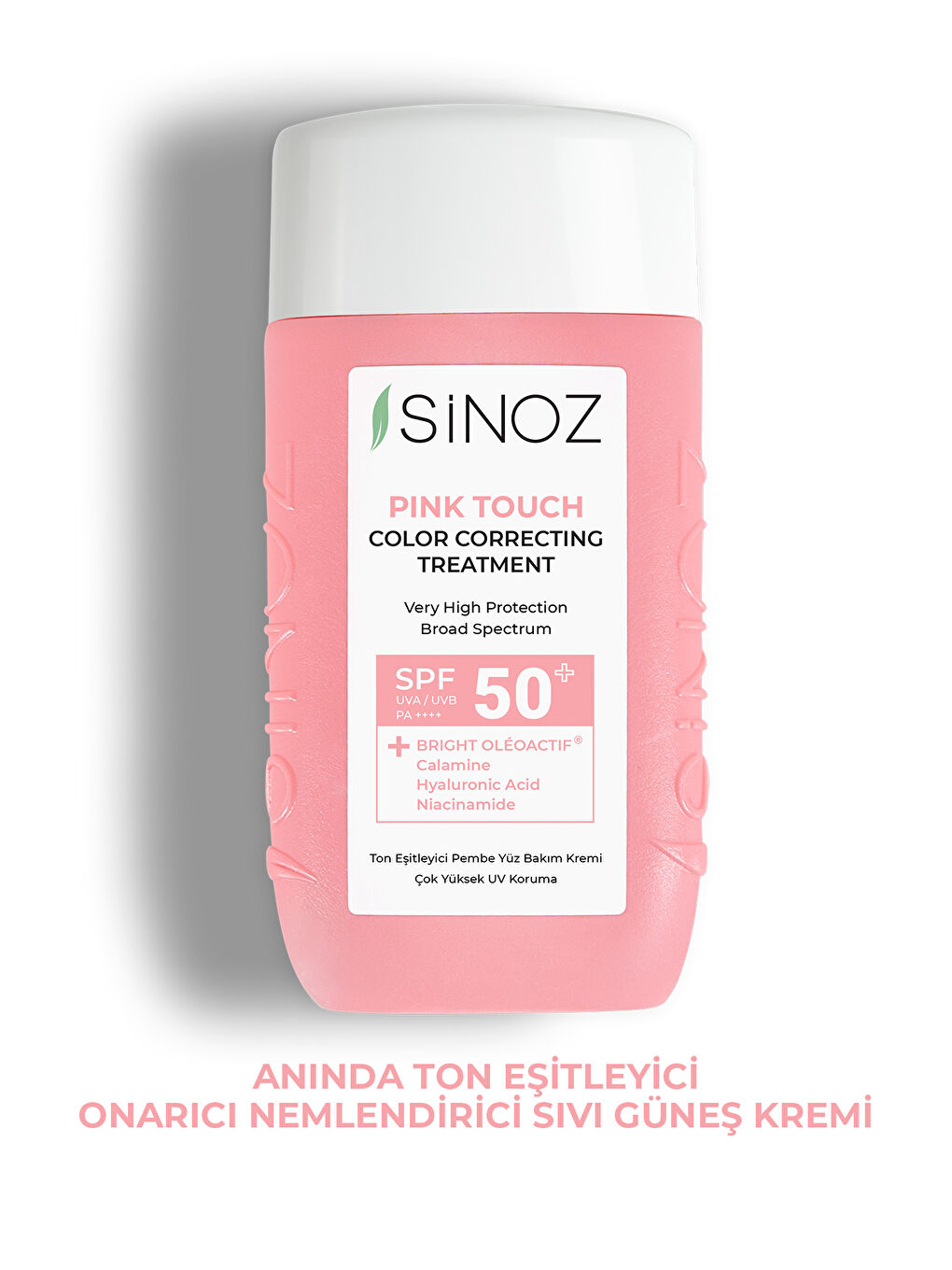 Sinoz Pink Touch Anında Ton Eşitleyici Onarıcı Nemlendirici Pembe Yüz Güneş Kremi Spf50