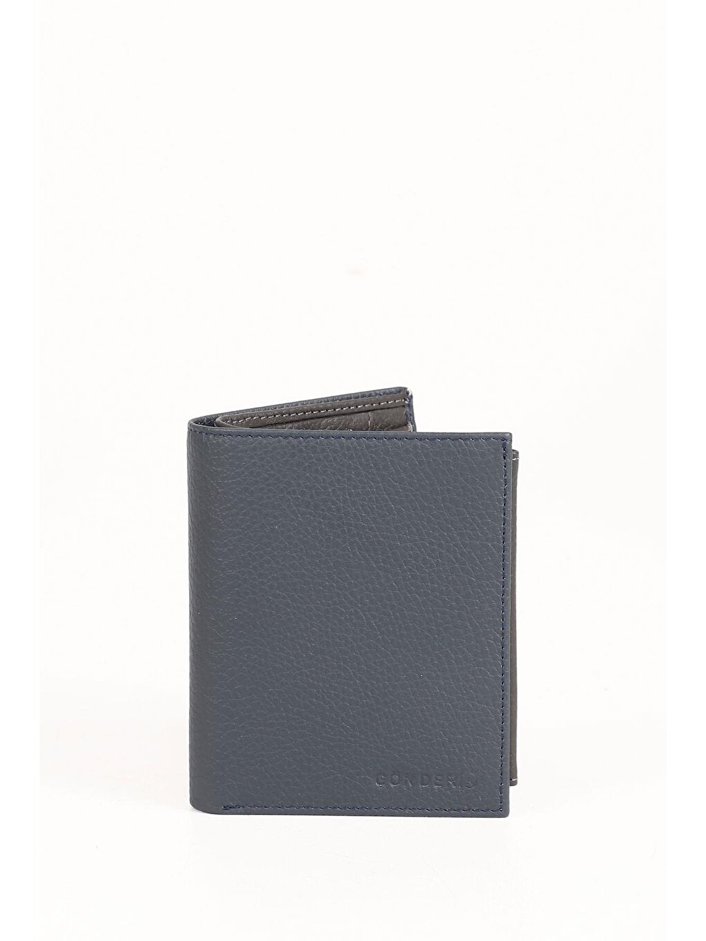 Lacivert Hakiki Deri Erkek Dikey Cüzdan 06102