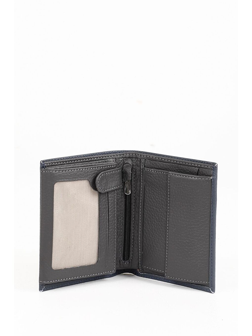 Lacivert Hakiki Deri Erkek Dikey Cüzdan 06102-2