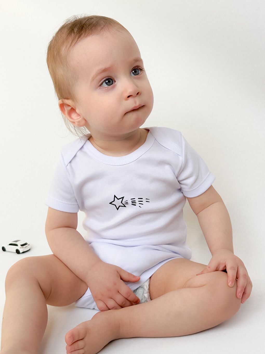 Beyaz İnterlok Üçlü Bebe Badi-4