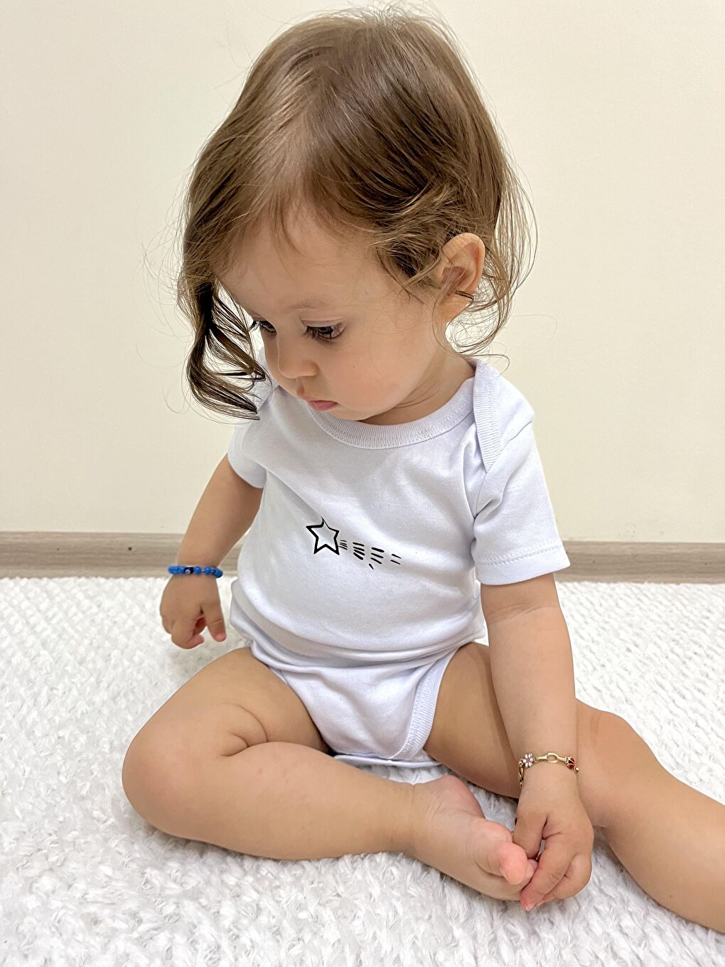 Beyaz İnterlok Üçlü Bebe Badi-5