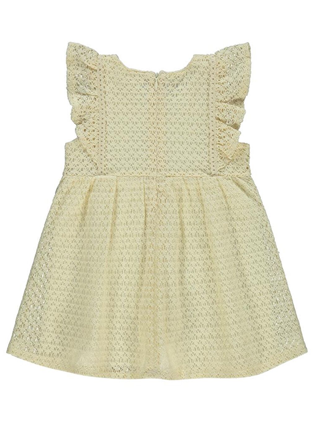 Baby Kız Bebek Elbise 6-18 Ay Ekru-1