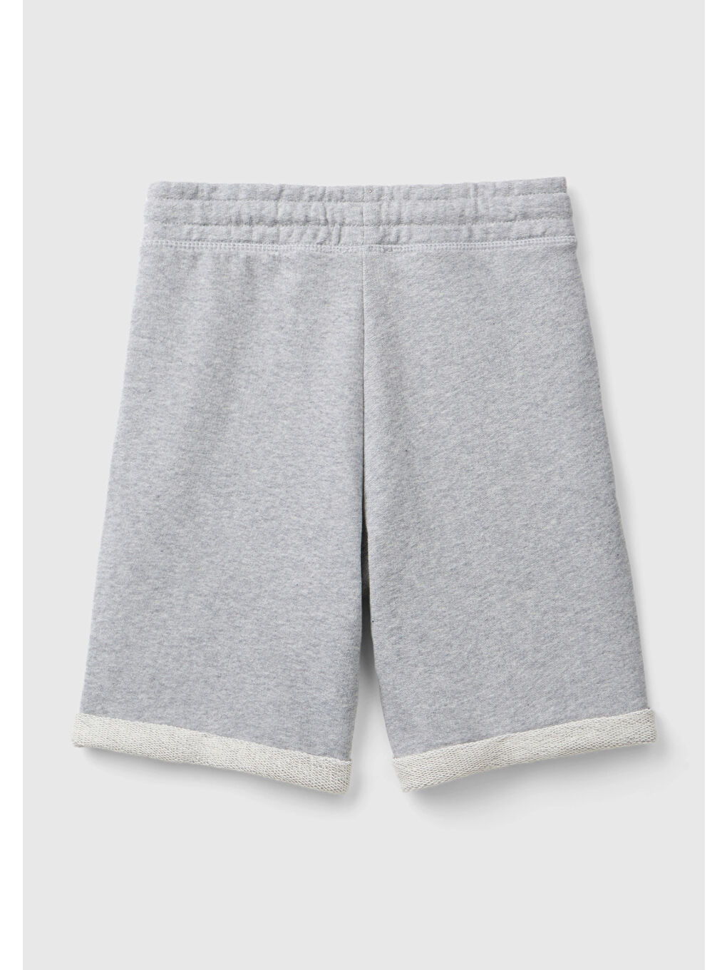 Erkek Çocuk Gri Melanj Logolu Sweat Şort-1
