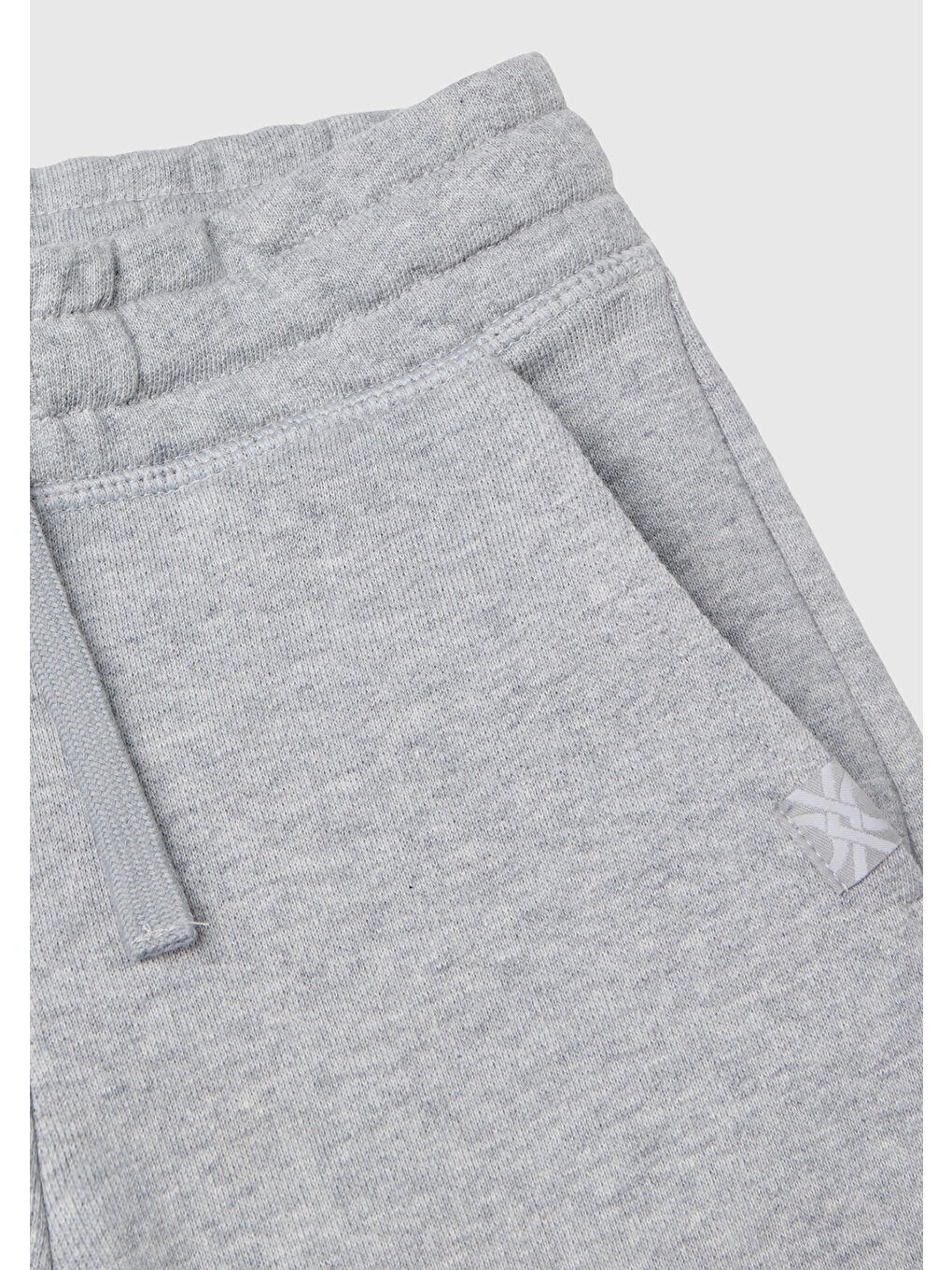 Erkek Çocuk Gri Melanj Logolu Sweat Şort-2