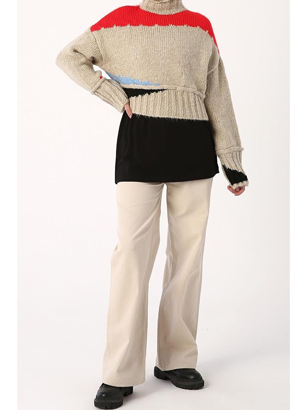 Siyah Pamuklu Penye Kısa İçlik Etek-1