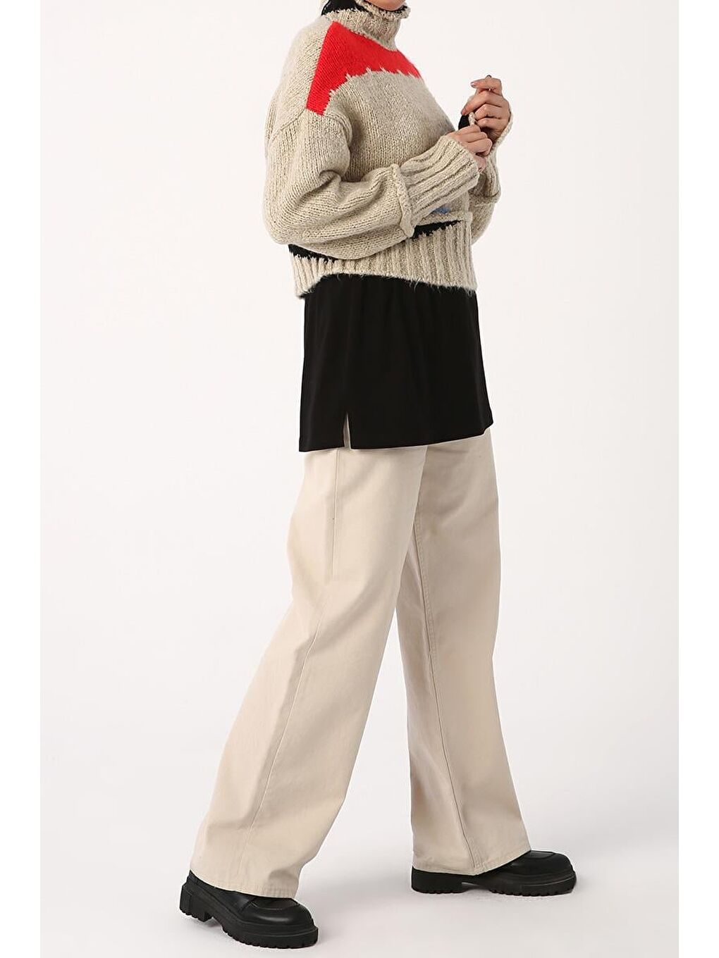 Siyah Pamuklu Penye Kısa İçlik Etek-2