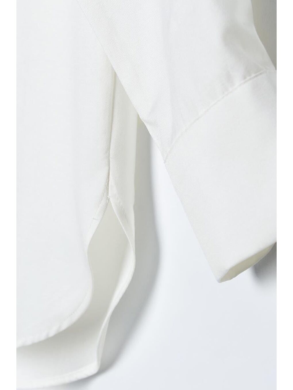 Ekru Oversize Basic Gömlek-5