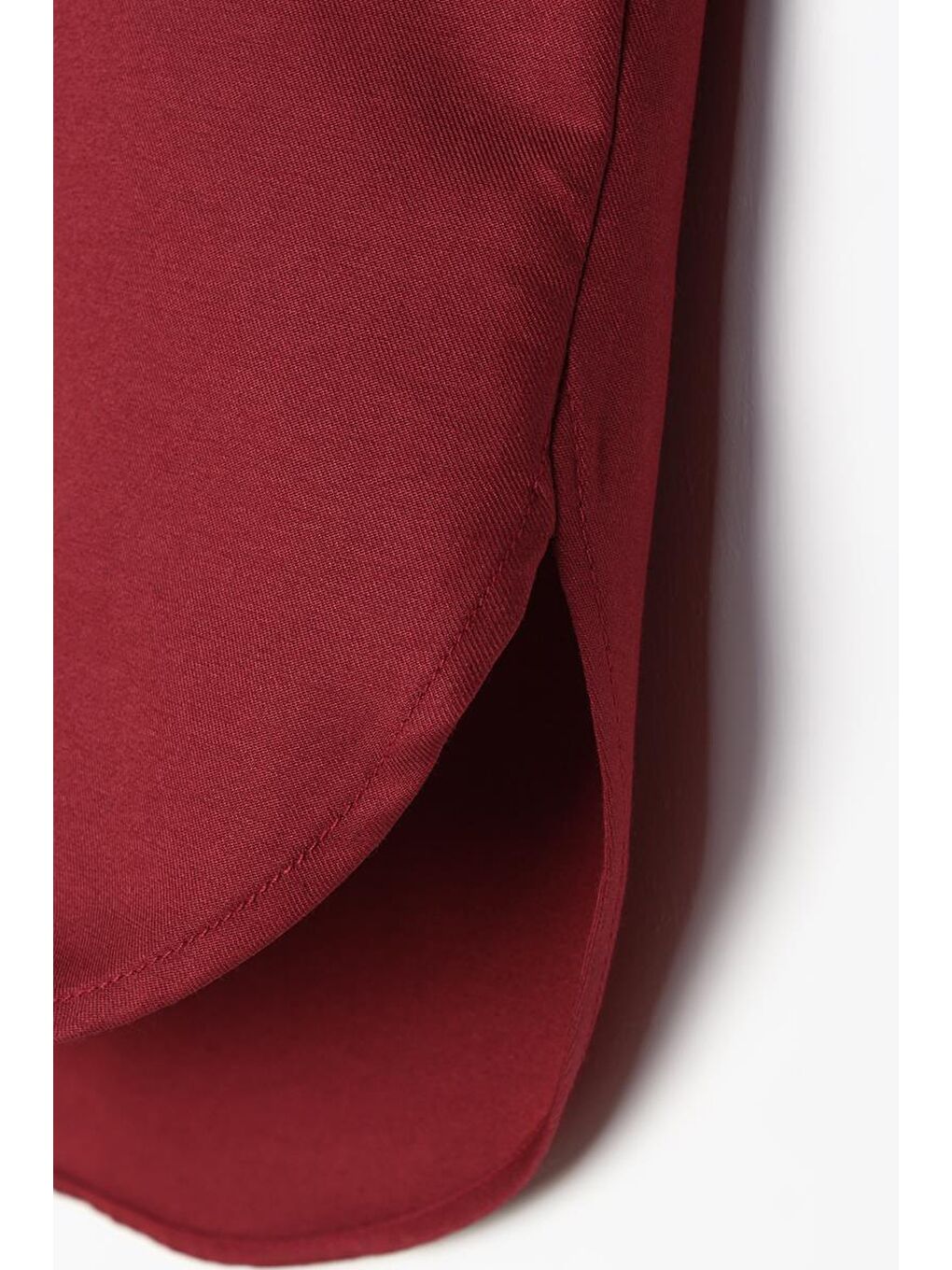 Koyu Bordo Oversize Basic Gömlek-4