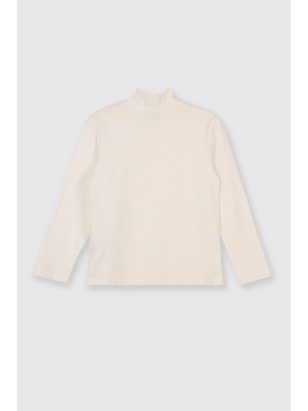 Kız Bebek Yumuşak Dokulu Uzun Kollu Ekru Tişört-1