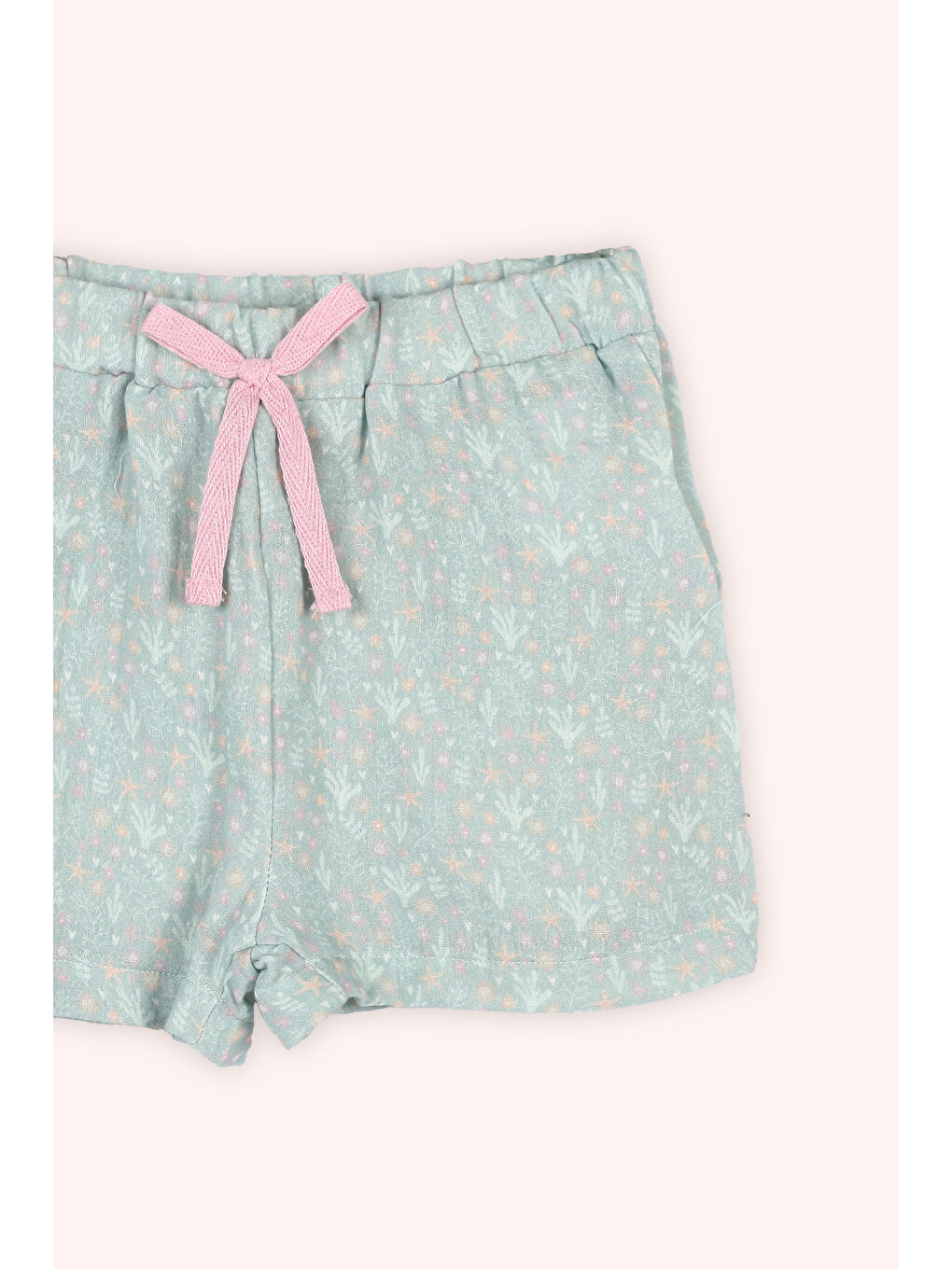 Yeşil Kız Çocuk Deniz Altı Desenli Mint Pijama Takımı-5