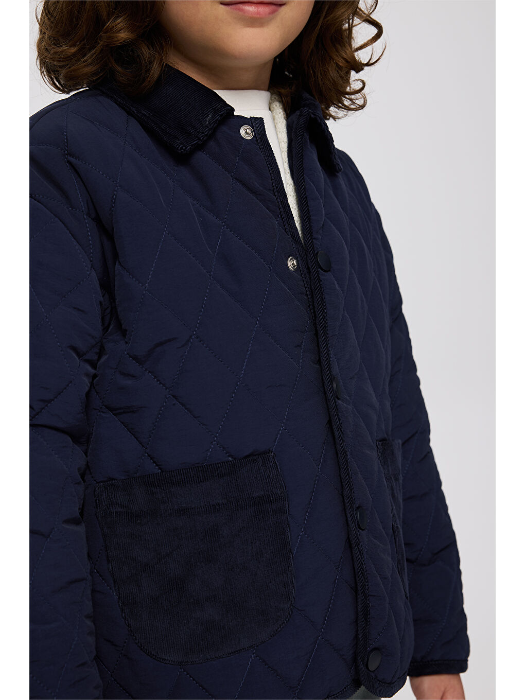 Erkek Çocuk Kapitone Lacivert Mont-3