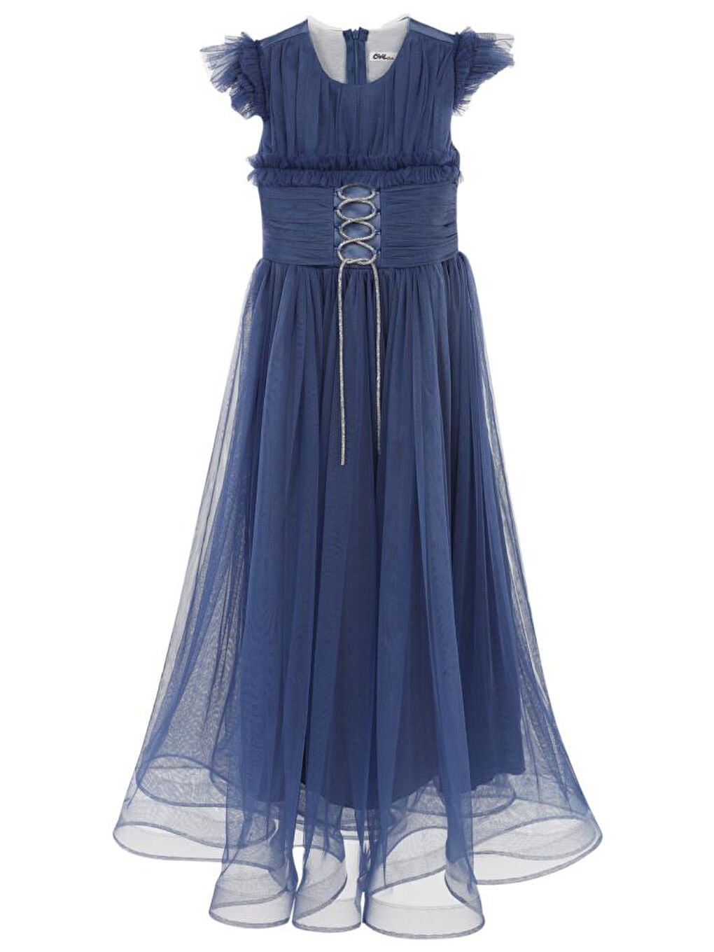 İndigo Girls Bağcıklı 6-14 Yaş Abiye - Mavi 6-7 Yaş