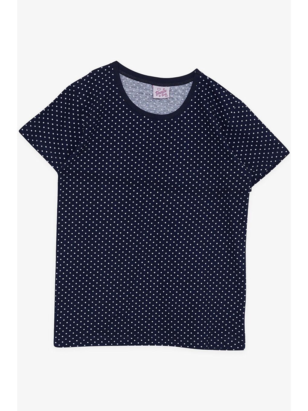 Kız Çocuk Pijama Takımı Puantiye Desenli Lacivert (4-8 Yaş)-2