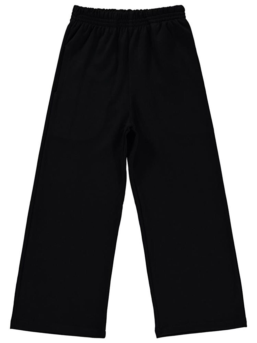 Girls Düz 10-13 Yaş Pantolon - Siyah 10-11 Yaş