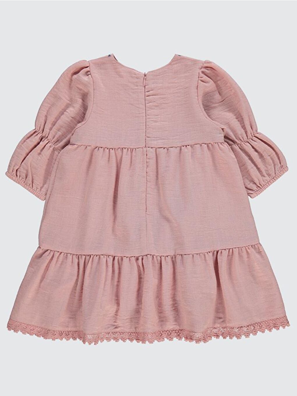 Girls Nakışlı 2-5 Yaş Elbise - Pembe2-3 Yaş-1
