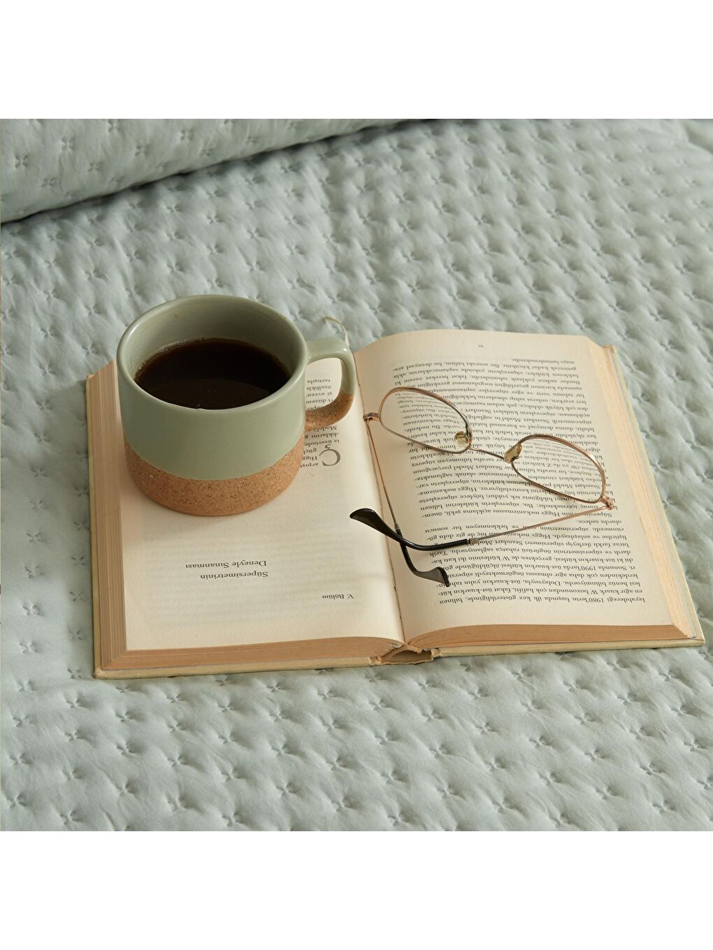 Turkuaz Çift Kişilik Yatak Örtüsü  AdaÇayı 230x250-2