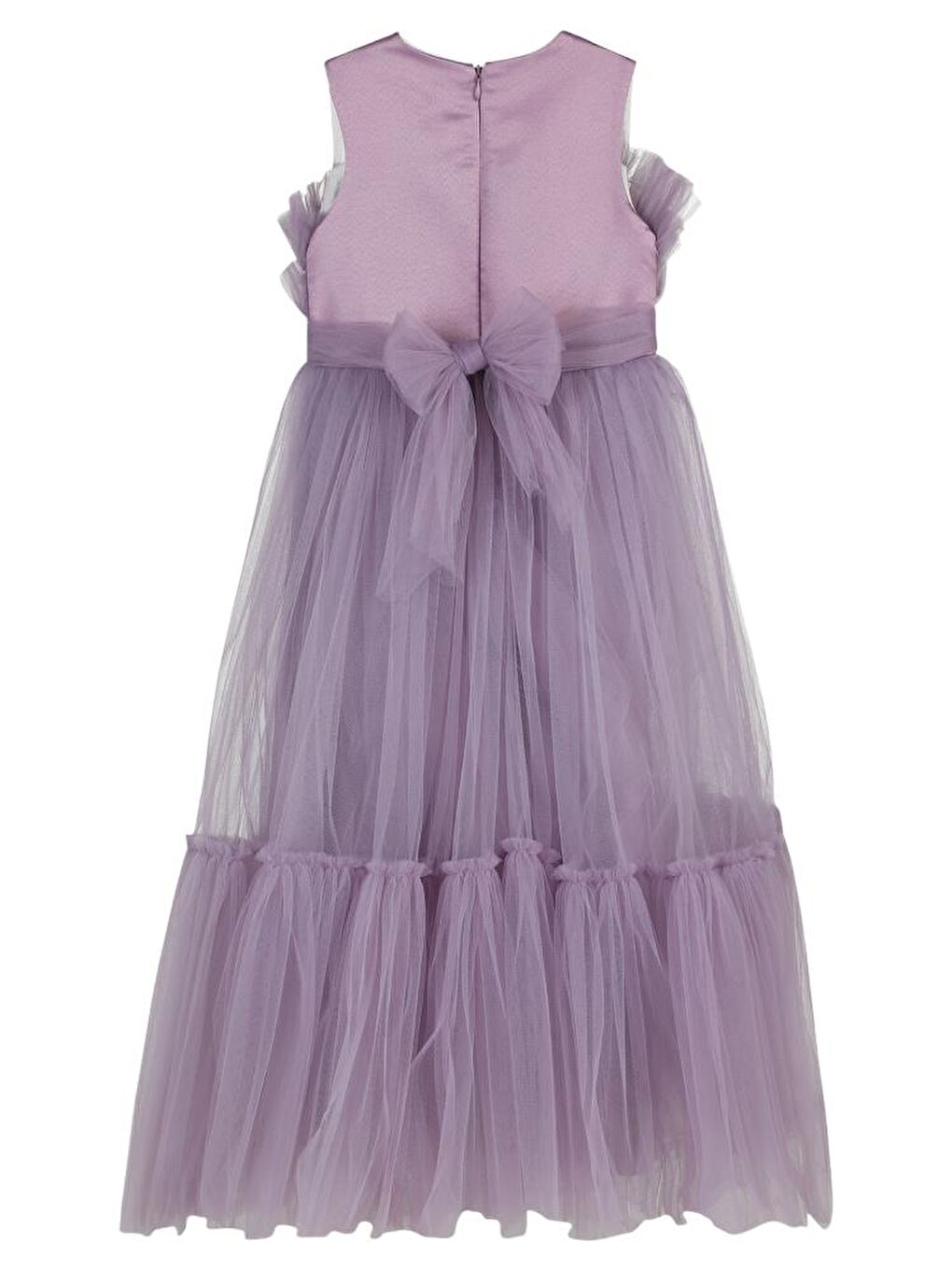 Girls Gümüş Tokalı 6-9 Yaş Abiye - Lila 9-10 Yaş