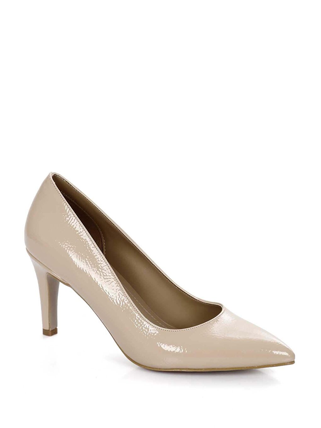 Bej Sivri Burun İnce Ökçe Kadın Topuklu Ayakkabı 37170-4