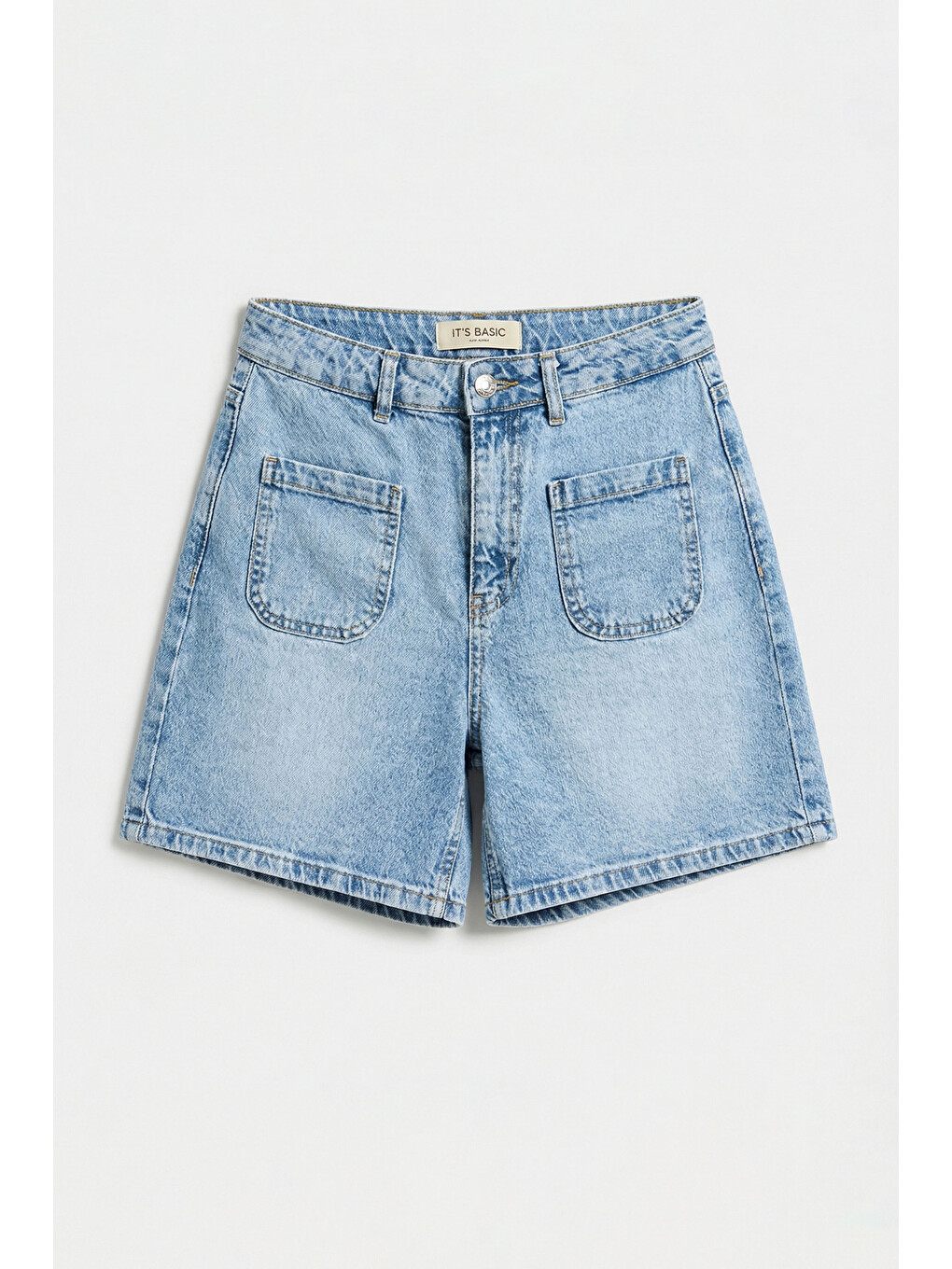 Mavi Kadın Snow Jean 4s6-32 Mom Fit Önden Cepli Denim Şort