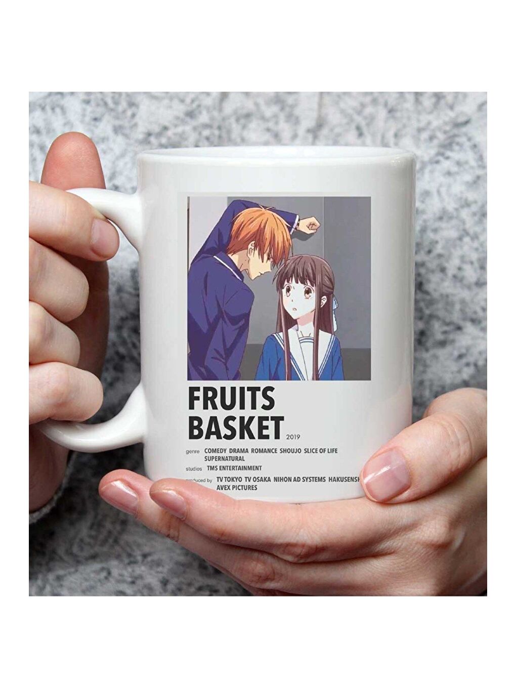 BAM HEDİYELİK EŞYA Karışık Fruits Basket Anime Tasarımlı Kupa Bardak