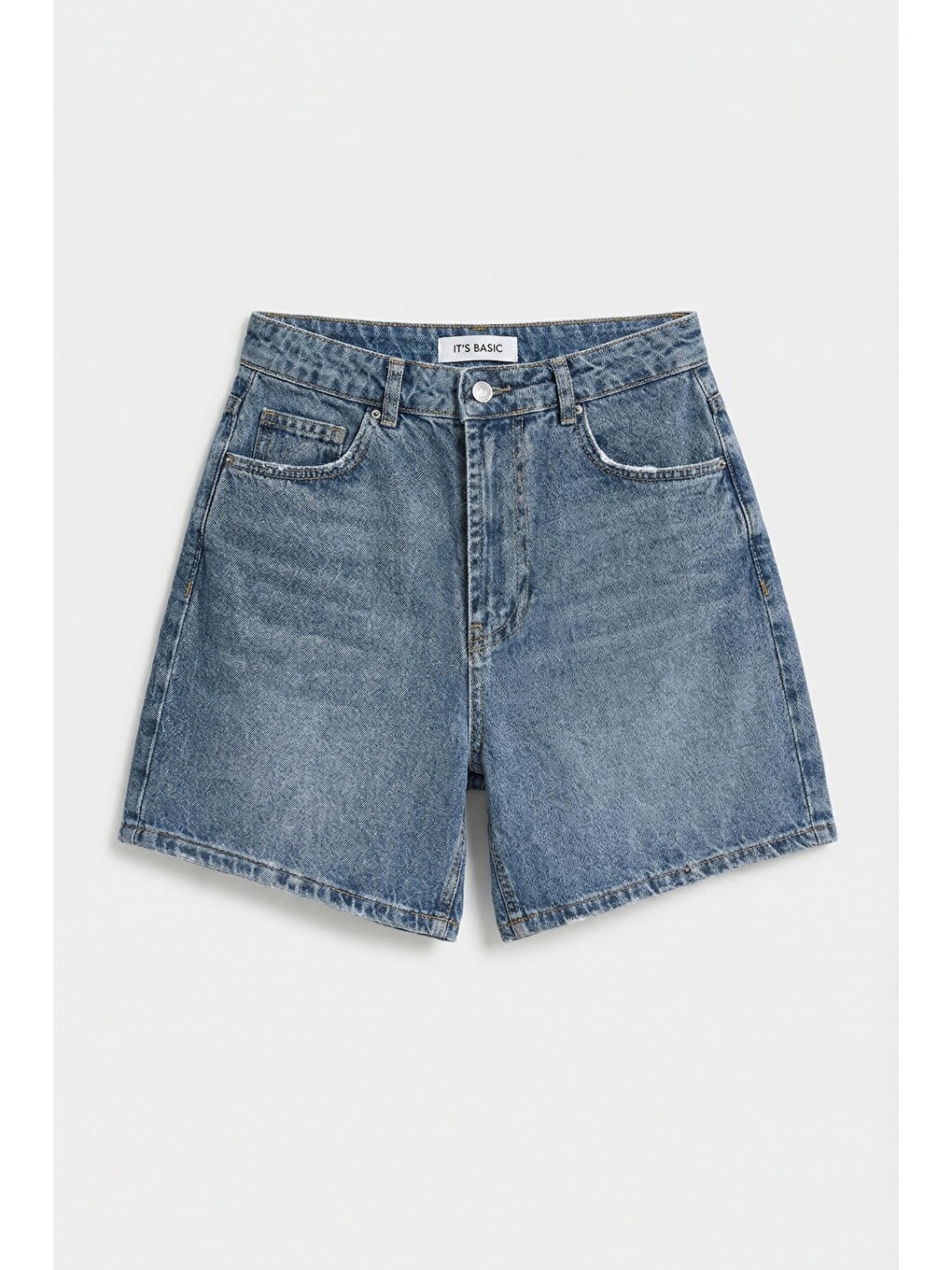 Mavi Kadın Koyu Jean Rengi 2s6-125 Mom Fit Midi Boy %100 Pamuk Denim Şort